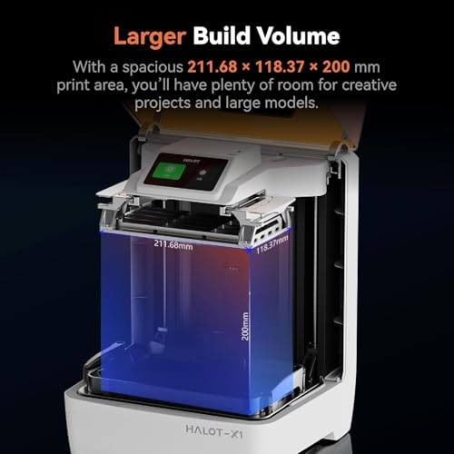 Image of 3IDEA CR Halot-X1 Combo Resin 3D Printer, 10.1 inch 16K Mono LCD, 14x19 μm, 170 mm /h High-Speed Printing, Intelligent Resin Management, Fully Assembled Auto Leveling, Large Print Size 8.33*4.66*7.87 in