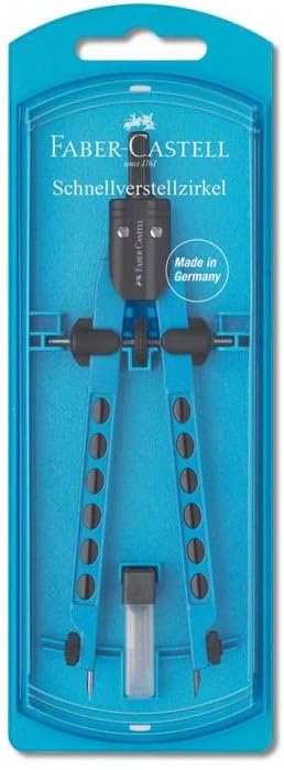 Faber-Castell | Schnellverstellzirkel | Zirkel Blau mit gefüllter...