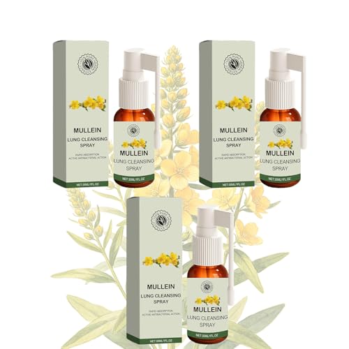 3PCS-Mullein Lung Cleansing Spray,Organic Herbal Lung Cleanse Mist with Mullein Leaf Extract,Natural Lung Easy Breathing & Respiratory Support, Relief and Lung Cleanse (3)