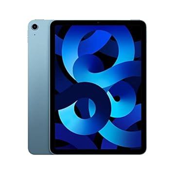 iPad Air da Apple (5a geração): Com chip M1, tela Liquid Retina de 10,9 polegadas, 64 GB Wi-Fi 6, câmera frontal de 12 MP, câmera traseira de 12 MP, Touch ID, Azul