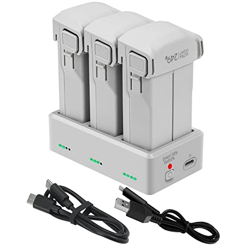 Hanatora Battery Charger Hub For Dji Mini 3,Mini 3 Pro Drone, Storage Charging Three Batteries In Sequence,Charge Accessories #TOP10
