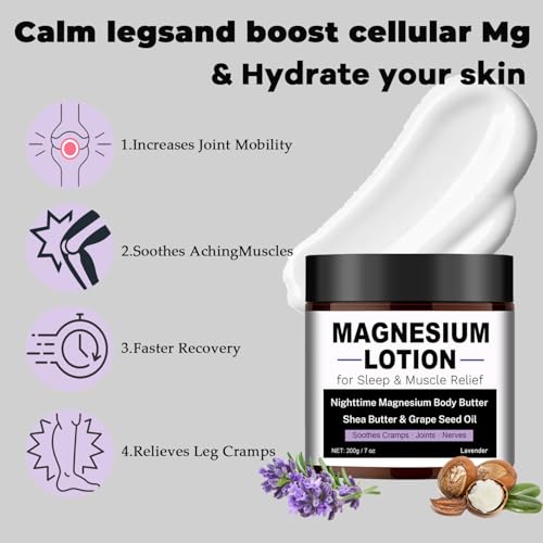 Magnesium Lotion for Sleep & Muscle Relief - Nighttime Body Butter by Generic - Image 3