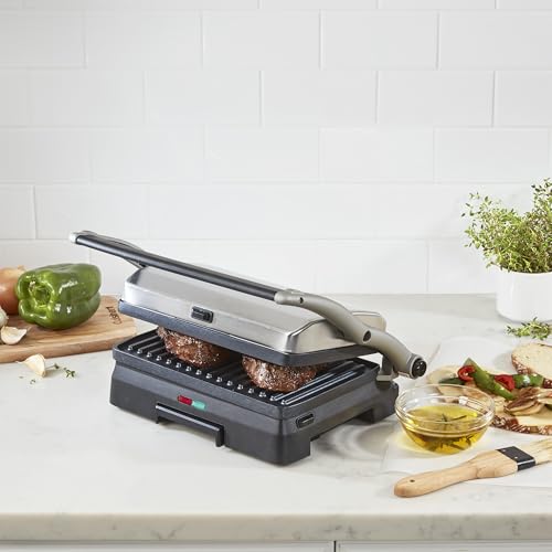 Cuisinart Griddler® Indoor Grill & Panini Press, Dishwasher-Safe Nonstick Cooking Plates, Stainless Steel, GR-11NAS by Cuisinart - Image 2