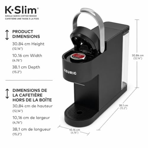Image of ZASTION Keurig K-Slim Single Serve K-Cup Pod Coffee Maker, Featuring Simple Push Button Controls And Energy Efficient, Black