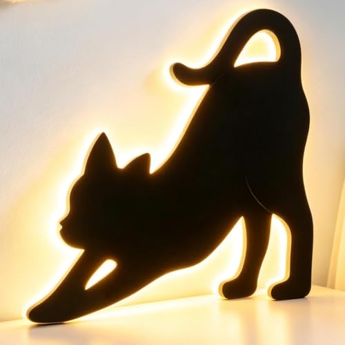 Lámpara de pared de gato para decorar el dormitorio infantil y pasillos oscuros 3