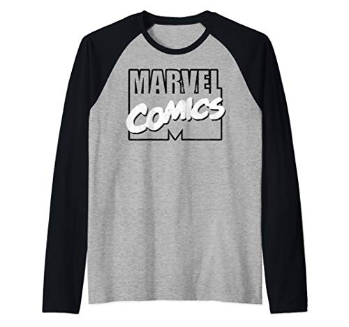 Marvel Comics Classic Simple Logo Raglan Baseball Tee