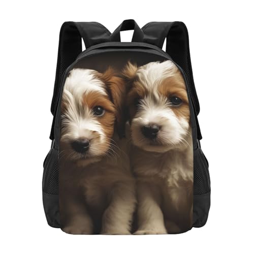Sac à dos grande capacité avec motif chiens pour protéger votre ordinateur au travail