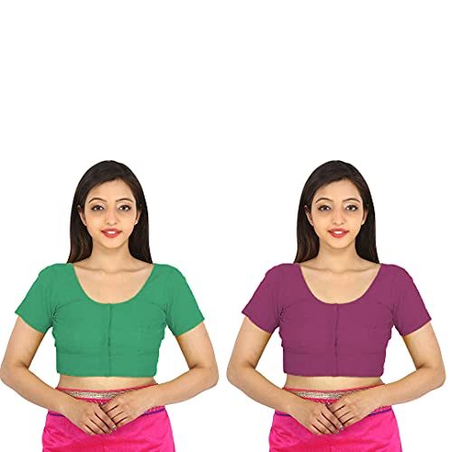 Image of Namita Women's Rubia Cotton Solid Half Sleeve Blouse