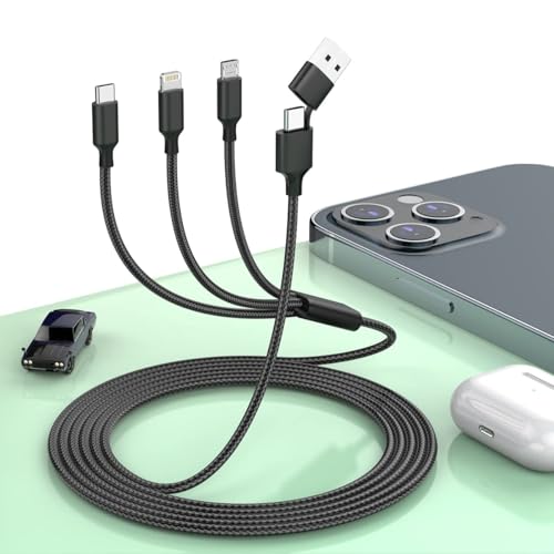 Cordon de charge universel 5 en 1 en nylon pour vos trajets en voiture et voyages