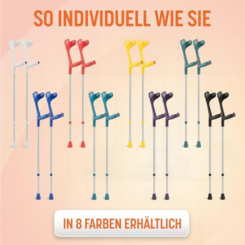 Krücken Dr. Paul Koch Paar Grün – Aluminium-Gehhilfe mit Kunststoffgriffen