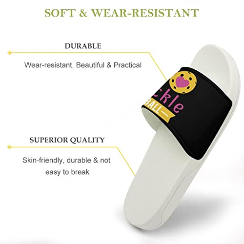 I Love Pickleball House Sandals Non Slide Bathroom Beach Slippers for Men Women3