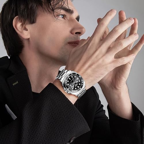 Image of LIGE Mens Roulette Wheel Watches Casino Themed Quartz Analog Watch 3ATM Waterproof Glowing Man Wrist Watches