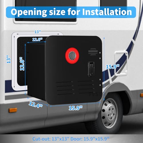 Image of RV Tankless Hot Water Heaters with Remote Controller, 2.9 GPM Endles Water On Demand Propane Water Heaters for RV, Ideal for RVers' Everyday Use (Black-No lock)