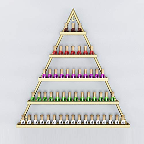 Expositor metálico de pared triangular para esmaltes de uñas y aceites esenciales 2