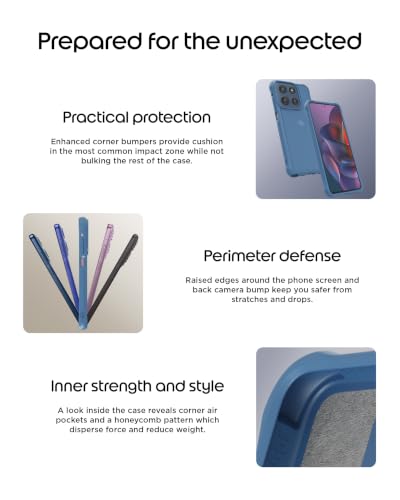 Image of Motorola Moto G Stylus (2025 /2026) Rugged Protective Case- Dusk Blue | Precision fit, Military Grade Shock Absorbing Cover for Enhanced Phone Grip, Drop Protection