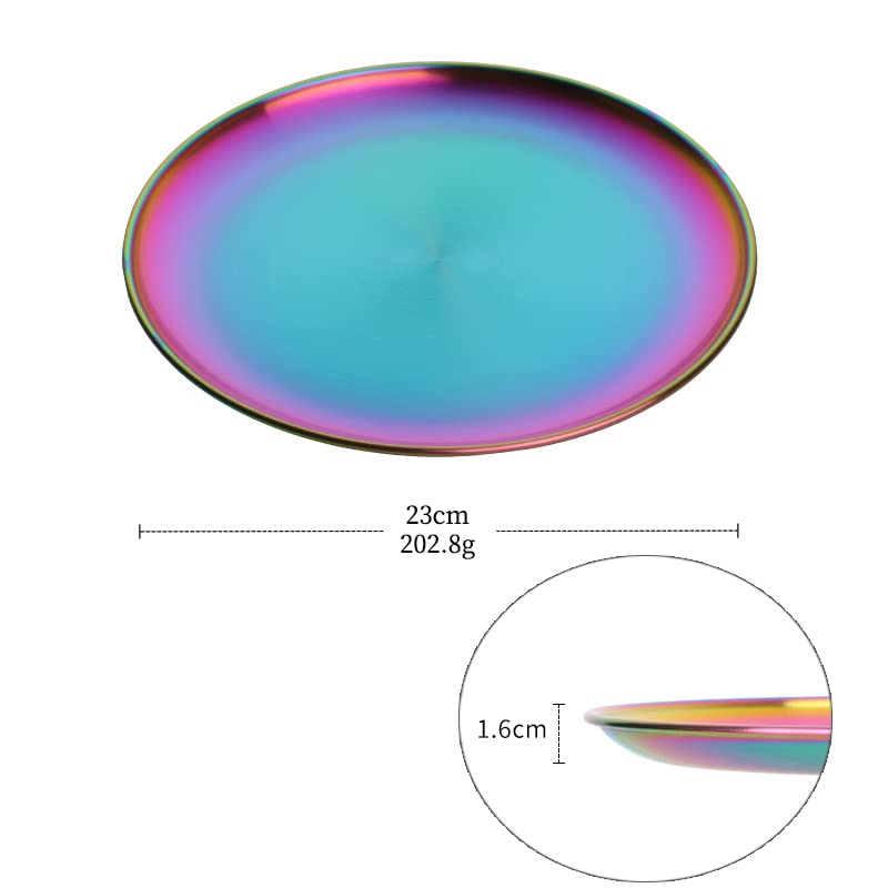 Assiettes Arc-en-ciel De 23 Cm - 8 Unités Par 3,80