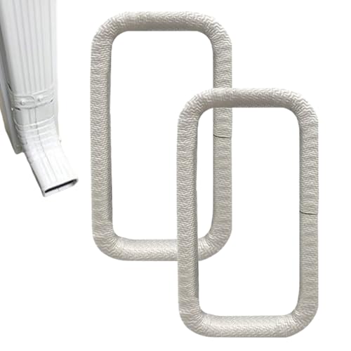 Copripluvia | Coppia Di Protezioni Per Tubo Di Scarico | Tubo Gomma Protezione Sbocco per Drenaggio Esterno Casa Giardino