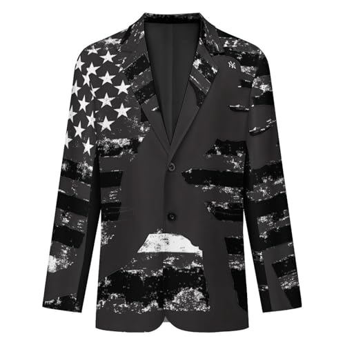 U.S Flag Baseball Mens Blazer Lightweight Sport Coat Two Button Suit Jackets4