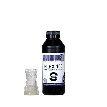 review Monocure 3D Rapid FLEX100 3D Resin for Low Power UV 3D Printers (Clear, 500ml)