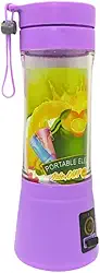 Mini Liquidificador Portátil USB Recarregável, Mixer Pessoal com Garrafa, Modelo HM-03 (Roxo)