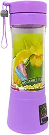 Mini Liquidificador Portátil USB Recarregável, Mixer Pessoal com Garrafa, Modelo HM-03 (Roxo)