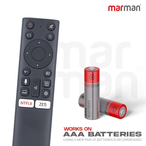 Image of marman Compatible TV Remote Control Original Bluetooth Voice-Enabled with Netflix & YouTube Hotkeys Suitable for Smart Andriod Ultra HD 4k LED QLED Television.