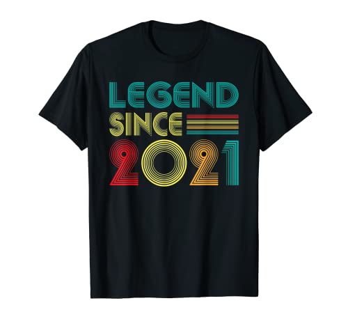 Legend Since 2021 1st Birthday Retro Vintage 1 Years Old Camiseta