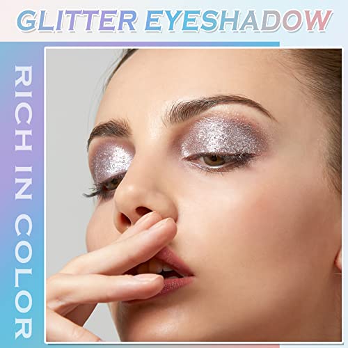 Nvleptap 15 Colors Glitter Eyeshadow Palette,Eye Glitter Makeup Palette,Mineral Ultra Shimmer Glitter Eye Shadow Powder Long Lasting Waterproof And Highly Pigmented Sparkle Eyeshadow Palette -02 #TOP3