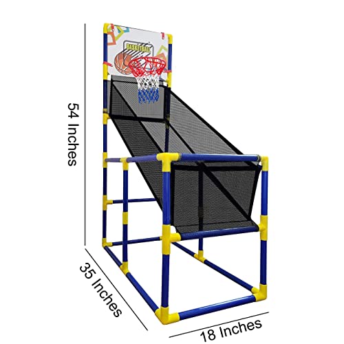Kids-Basketball-Hoop-Arcade-Game-with-4-Balls-Includes-Air-Pump-Indoor-Outdoor-Toy-Basketball-Shooting-System-for-Toddlers-and-Children-Fun-for-All-Ages-Kids-Toys-Sports-Game-for-Boys-and-Girls