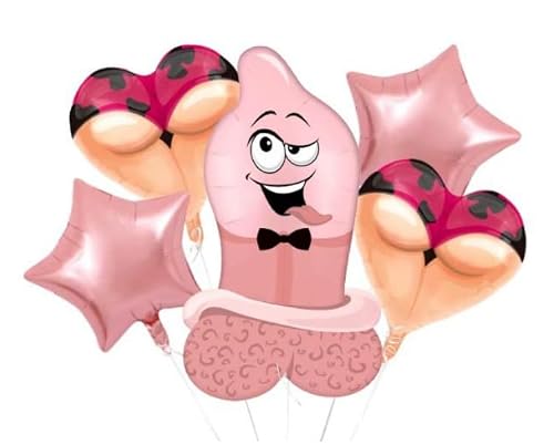 Bachelor & Bachelorette Party Balloon Set – Funny Foil Balloons for Hen Party, Girls’ Night, Bridal Shower, Bachelor Party & Adult Birthday – 4 Styles