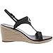 Calvin Klein Women's Blanta Wedge Sandal, Dark Brown Logo, 8