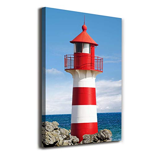 Tirages sur toile phare rouge Tulup : créez une ambiance évasion dans le salon
