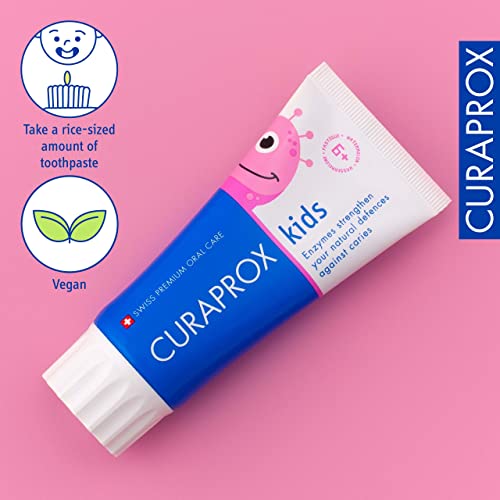 Curaprox Kinderzahnpasta – Ab 6 Jahren | Wassermelonengeschmack | Schützt Vor Karies Und Stärkt Den Zahnschmelz | 60 Ml Fluoridformel – Bild 5