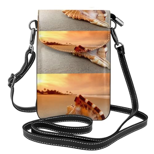 Sac bandoulière coucher de soleil - Mini portefeuille chic en cuir PU pour femme