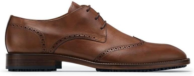 MOZO Portuguese Leather Collection Men's Slip-Resistant Oxfords - Dressy Non-Slip Restaurant Shoes for Men in Food Service - Bronson - Image 2