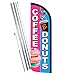 Coffee & Donuts Premium Windless Feather Banner Flag Kit (Flag, Pole, & Ground Mount)