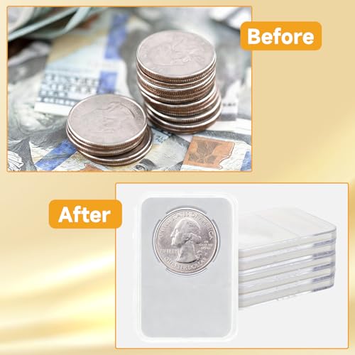 30 piezas y soporte para monedas de 38mm miniatura 5