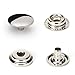 108pcs 15mm Stainless Steel Fastener Snap Press Stud Cap Button Marine Boat Canvas Line 24(4 Components, 27pcs for Each)