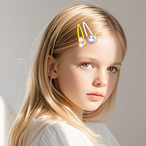 8 Piezas Pinzas de Mariposa Coloridas para Niñas, Clips Metálicos Arcoíris con Brillo, Accesorios de Pelo para Bebés, Niñas y Niños miniatura 5