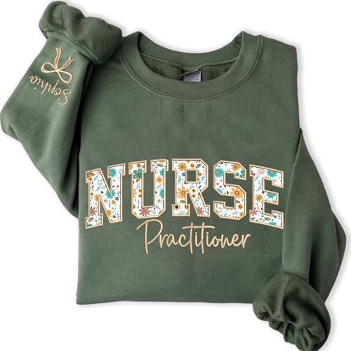 UrbanNEST Embroidered Nurse Sweatshirt – Custom Name & Specialty, Personalized Gift for Nurses & Healthcare Heroes