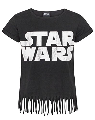 STAR WARS Logo Black Girl's Fringe Top