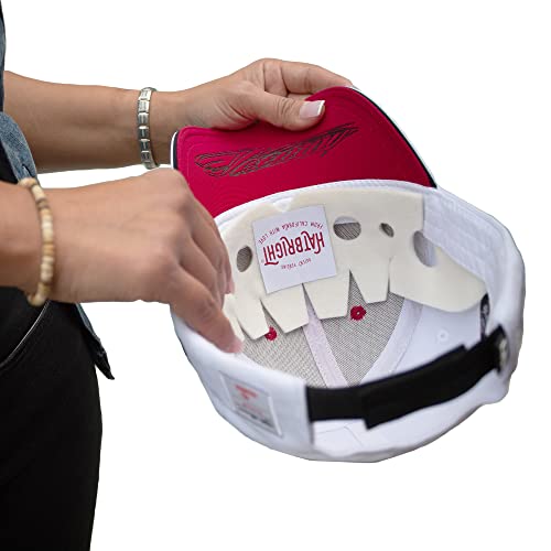 Hatbright 2.0 Hat Sweat Liner - Improved Hat Protector, Hat Liners Protection - Safe for Sensitive Skin, Washable & Reusable Hat Liner - Thinner Hat Insert, Ideal for Non-Adjustable Hats White