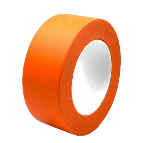 Image of Orange Masking Tape 2 inch x 55 Yards, Orange Painters Tape 2 inch Wide Paper Tape for Arts DIY Crafts Painting Labeling Decoration School Projects Home Office
