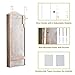 Giantex Jewelry Armoire Cabinet Wall/Door Mounted with Mirror, Rustic Full Length Mirrored Storage Jewelry Organizer with Hooks Ring Earring Slots, Bedroom Armoires Jewelry Cabinets (Natural Wood)