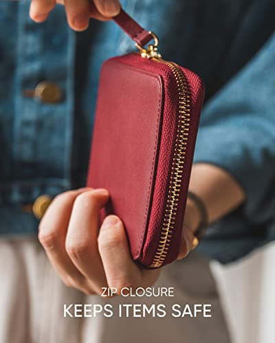 Vulkitty Women Leather Wallet Rfid Blocking Bifold Slim Coin Purse Credit Card Holder With Zipper Pocket Case #TOP3