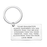 Chaveiro inspirador para filha presentes de mãe pai presentes inspiradores para filha presentes de aniversário e Natal, Mãe, M