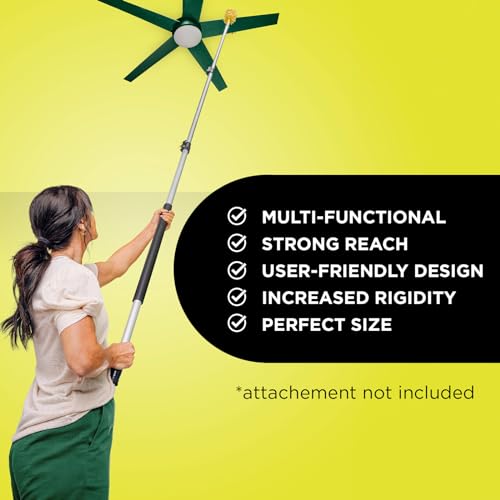 DOCA Telescoping Pole 5-12 Ft - Extension Pole for Cleaning, Feather Duster, Window Washing Kit, Paint Roller, Window Squeegee - High Reach Extendable Kit for Indoor & Outdoor - Pole Only by DOCAZOO - Image 2