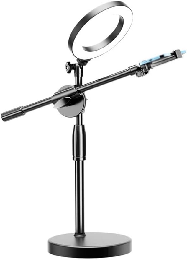LED Light Mobile Phone Live Broadcast Bracket Tripod Boom Arm Video Recording Desktop Calligraphy