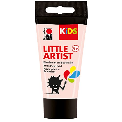Marabu KiDS Little Artist 75 ml, Rose Beige, Künstlermal- und Bastelfarbe für Kinder ab 3 Jahren, Kindermalfarbe auf Wasserbasis, auswaschbar, Made in Germany, vegan, glutenfrei, 03050002029