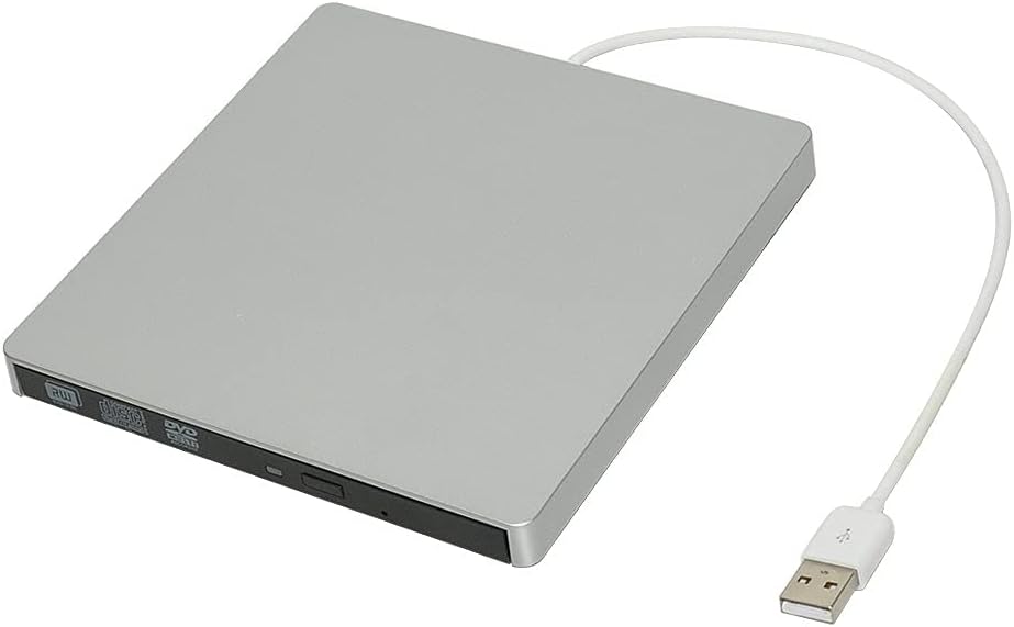 External DVD CD Burner Drive, USB Slim DVD/RW CD/RW Drive Burner Writer Portable USB CD DVD Disc Drive CD-RW DVD-RW, External Optical Drive for PC Laptop MAC (DVD RW S018)